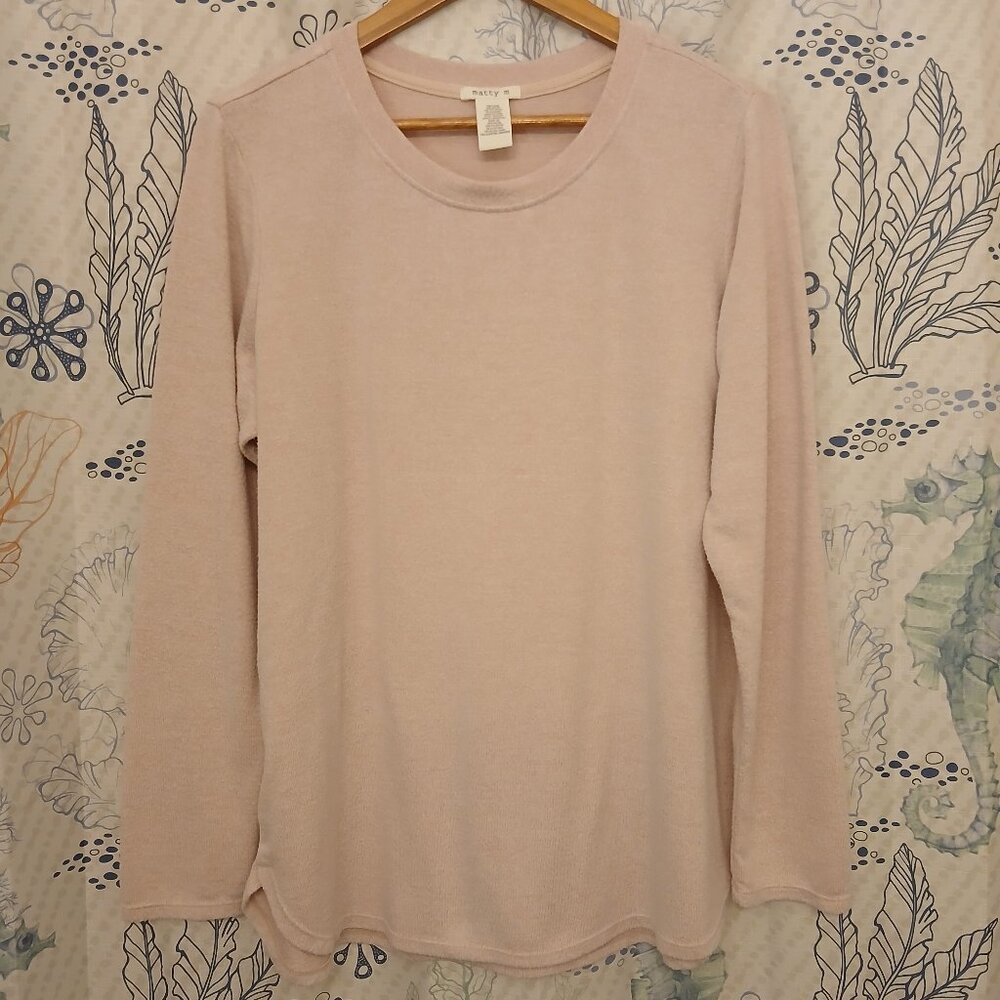 Matty M. Women’s Blush Pink Pullover Long-Sleeve Sweater XL